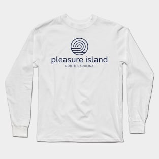 Pleasure Island, NC Beach Summer Wave Long Sleeve T-Shirt